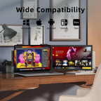 Laptop Screen Extender, 14" 1080P IPS Portable Monitor Travel Monitor for 14-16.5" Laptops with USB-C/HDMI Port, Plug and Play Attachment Screen for Windows/Mac/Android/Switch/PS5/Xbox