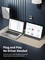 2.5K Portable Gaming Monitor, 16" 2520x1680 1500:1 IPS Laptop Monitor, Slim Lightweight USB C HDMI Computer Display, Gaming Screen with Speakers, Travel Monitor for Mac PC Phone PS4/5 Xbox Switch