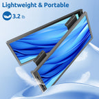 Dual Laptop Screen Extender, 14" 1080P IPS Portable Triple Monitor for 14-16.5" Laptops with USB-C Port, Plug and Play, Attachment Screen for Windows/Mac/Android/Switch/PS5/Xbox