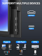 8000 mAh Wireless Portable Monitor, 15.6" 1080P IPS Laptop Screen, Second Computer Gaming Display with Speakers, Travel Monitor for Windows/Mac/Android/iOS/Gaming Console