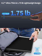 8000 mAh Wireless Portable Monitor, 15.6" 1080P IPS Laptop Screen, Second Computer Gaming Display with Speakers, Travel Monitor for Windows/Mac/Android/iOS/Gaming Console